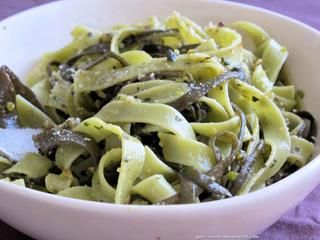 Des himanthales prpares comme haricots de mer avec des spaghettis ou tagliatelles