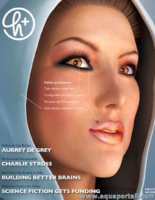 Photo de transhumanisme et ses synonymes. Couverture magazine H+ Transhumanisme de 2008