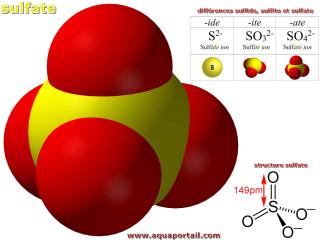 Sulfate (structure molcule 3D et 2D)