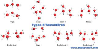 Hexamres : diffrentes dispositions des 6 units molculaires