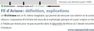 Fil d'Ariane de navigation dans un site Web