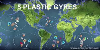 Les 5 gyres du continent de plastique