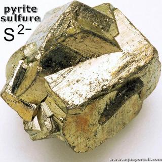 Sulfure (S2-) de la pyrite