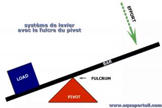 Levier avec le fulcre d'un pivot